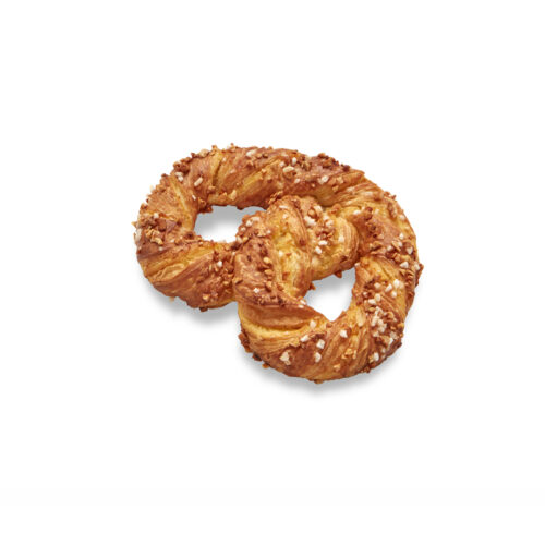 Bretzel crema y almendras